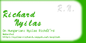 richard nyilas business card